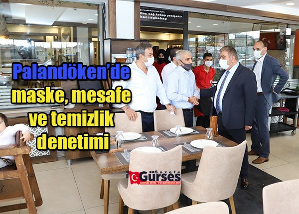 Palandöken’de maske, mesafe ve temizlik denetimi