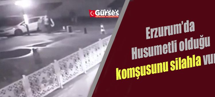 Husumetli oldugu komsusunu silahla vurdu