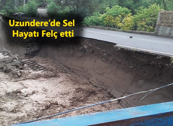 Uzundere’de sel hayati felç etti