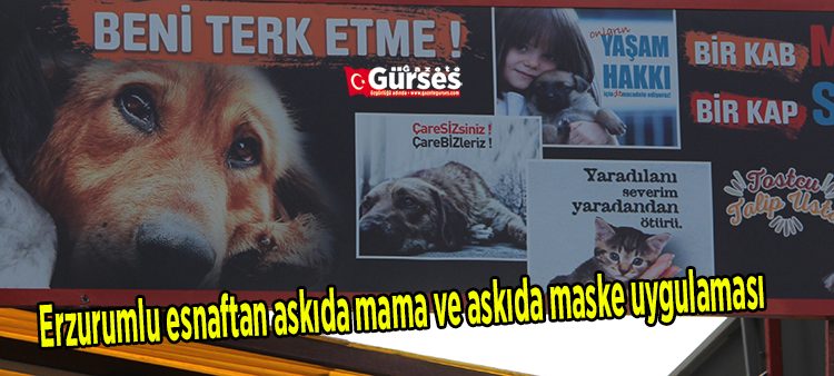 Erzurumlu esnaftan askida mama ve askida maske uygulamasi