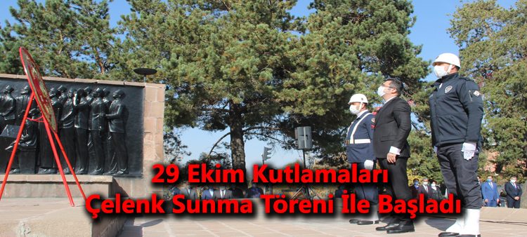 29 Ekim kutlamalari çelenk sunma töreni ile basladi