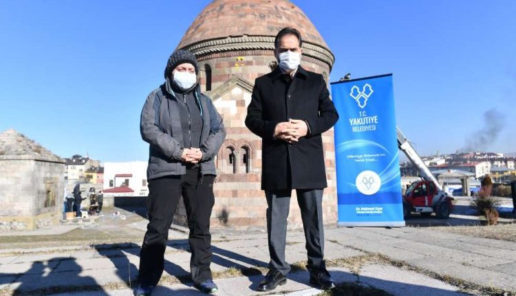 Saltuklu Yili etkinlikleri öncesi tarihi eserlerin depreme karsi dayanikliligi ölçülüyor