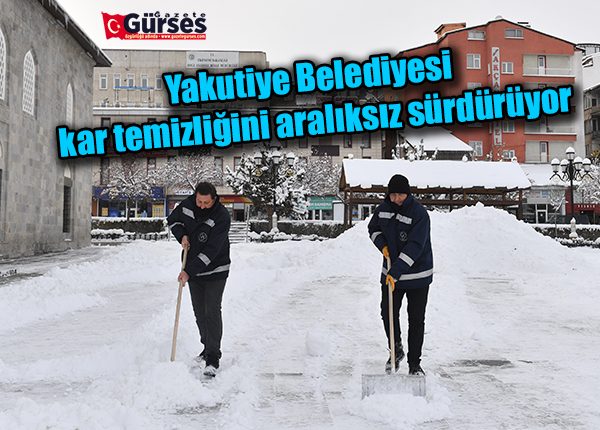 Yakutiye Belediyesi kar temizligini araliksiz sürdürüyor