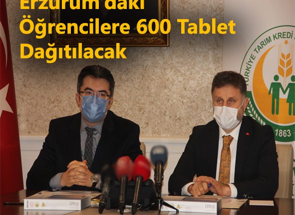 Erzurum’daki ögrencilere 600 tablet dagitilacak