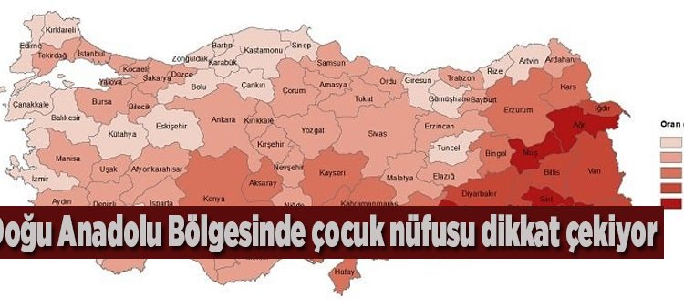 Dogu Anadolu Bölgesinde çocuk nüfusu dikkat çekiyor