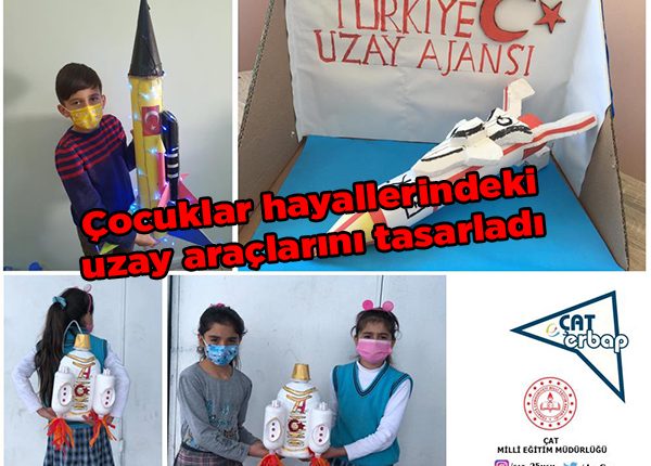 Çocuklar hayallerindeki uzay araçlarini tasarladi