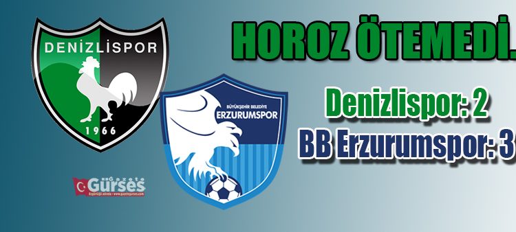 Süper Lig: Denizlispor: 2 – BB Erzurumspor: 3