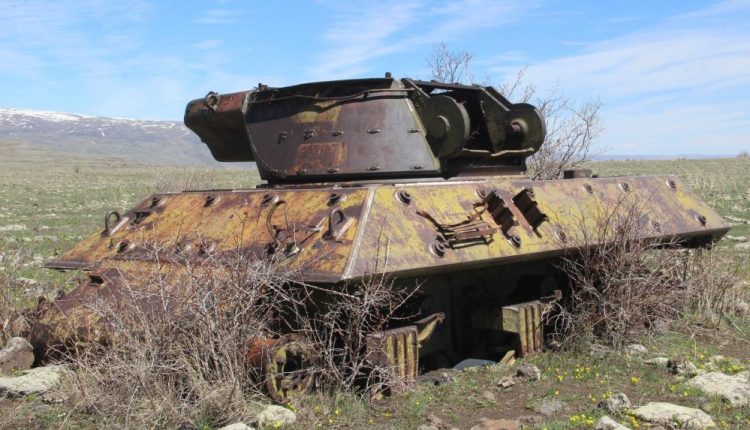 Dag etegindeki 70 yillik tanklara doga sahip çikiyor