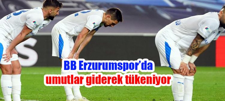 BB Erzurumspor’da umutlar giderek tükeniyor