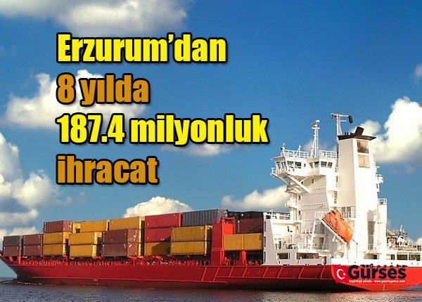 Erzurum’dan 8 yilda 187.4 milyonluk ihracat