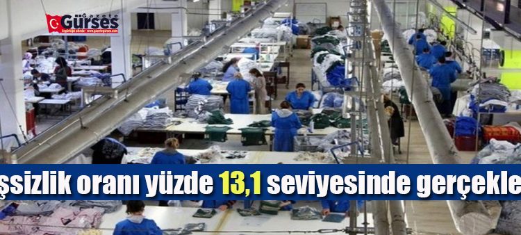 Issizlik orani yüzde 13,1 seviyesinde gerçeklesti