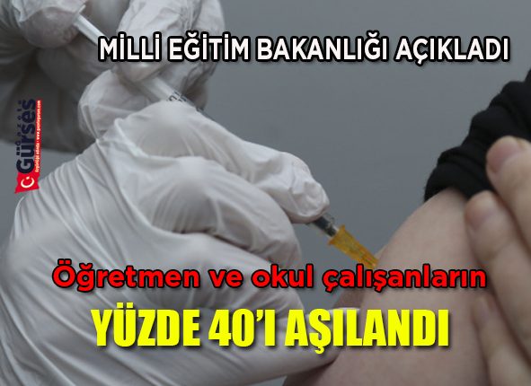 Su ana kadar ögretmen ve okul çalisanlarinin yüzde 40’i için asi olma imkani saglandi