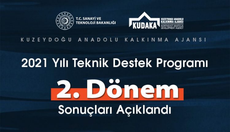 KUDAKA 2021 yili teknik destek programi 2. Dönem sonuçlari açiklandi