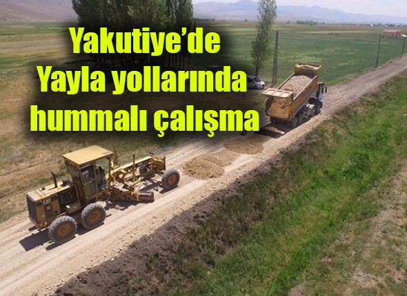 Yakutiye’de Yayla yollarinda hummali çalisma