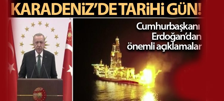 Cumhurbaskani Erdogan ‘Sakarya Sahasi Gaz Yakma Töreni’ne katildi