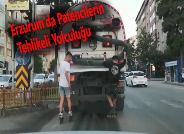 Erzurum’da patencilerin tehlikeli yolculugu