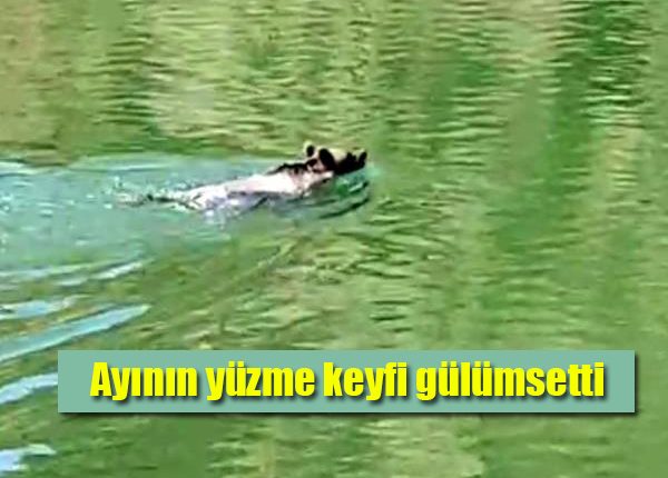 Ayinin yüzme keyfi gülümsetti