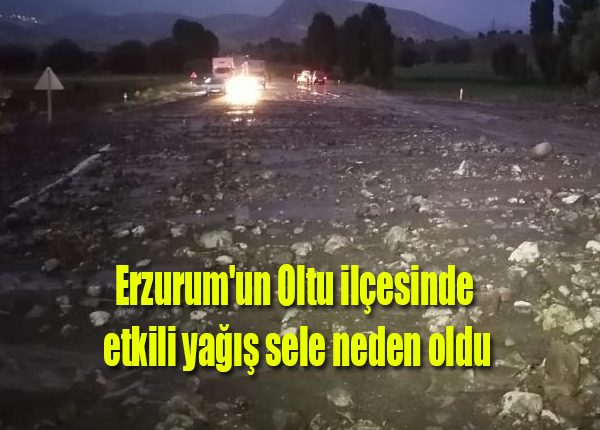 Saganak yagis sele neden oldu, karayolu ulasima kapandi