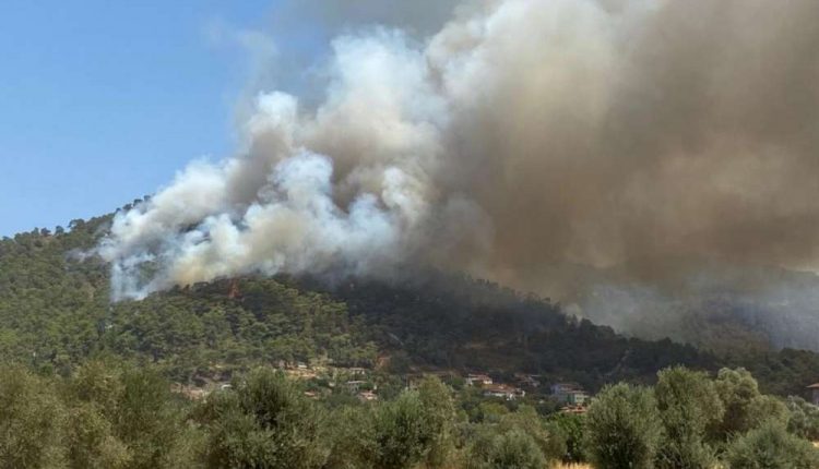 Marmaris yangini tekrar parladi, alevler Hisarönü’nde yerlesim yerlerine yaklasti