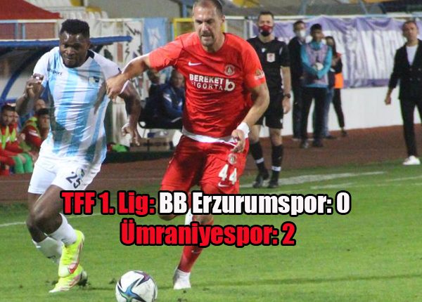 TFF 1. Lig: BB Erzurumspor: 0 – Ümraniyespor: 2