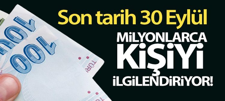 Vergi yapilandirmasinda son basvuru tarihi 30 Eylül