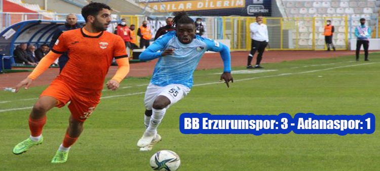 TFF 1. Lig: BB Erzurumspor: 3 – Adanaspor: 1