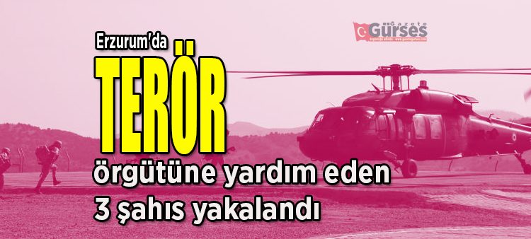 Erzurum’da terör örgütüne yardim eden 3 sahis yakalandi