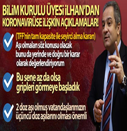 Bilim Kurulu Üyesi Ilhan’dan koronavirüste son duruma iliskin önemli açiklamalar!