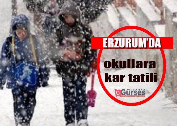 Erzurum’da okullara kar tatili