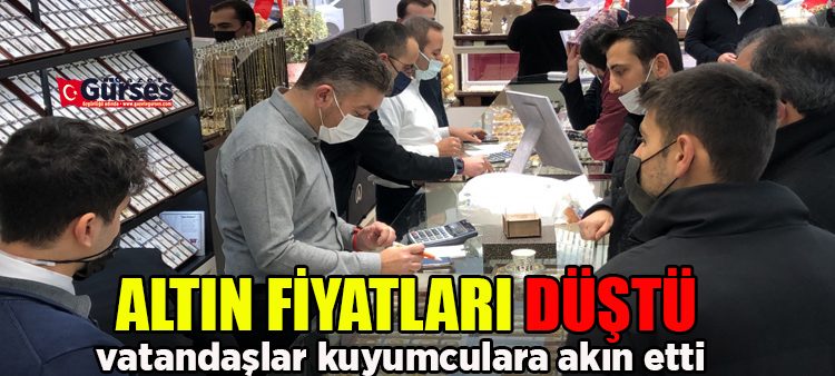 Altin fiyatlari düstü, vatandaslar kuyumculara akin etti