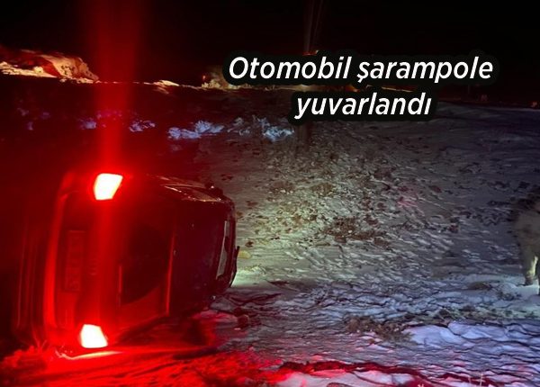 Otomobil sarampole yuvarlandi: 1 ölü, 1 yarali