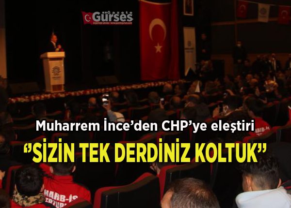 Muharrem Ince’den CHP’ye elestiri: “Erken seçim isteyip, kendi kurultayinizi erteliyorsunuz. Sizin tek derdiniz koltuk”