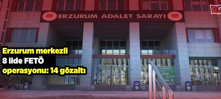 Erzurum merkezli 8 ilde FETÖ operasyonu: 14 gözalti