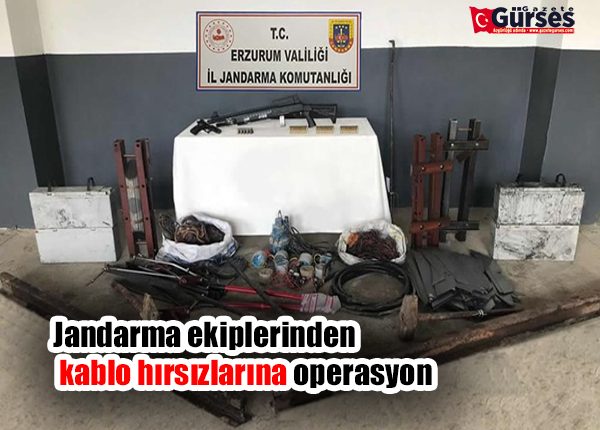 Jandarma ekiplerinden kablo hirsizlarina operasyon