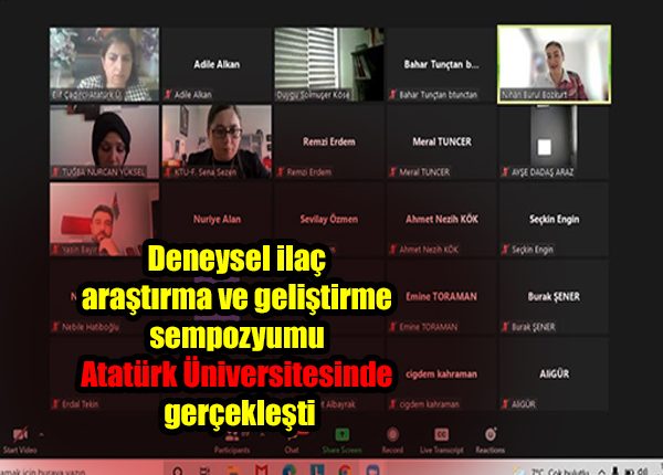 Deneysel ilaç arastirma ve gelistirme sempozyumu Atatürk Üniversitesinde gerçeklesti