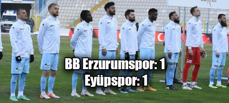 Spor Toto 1. Lig: BB Erzurumspor: 1 – Eyüpspor: 1