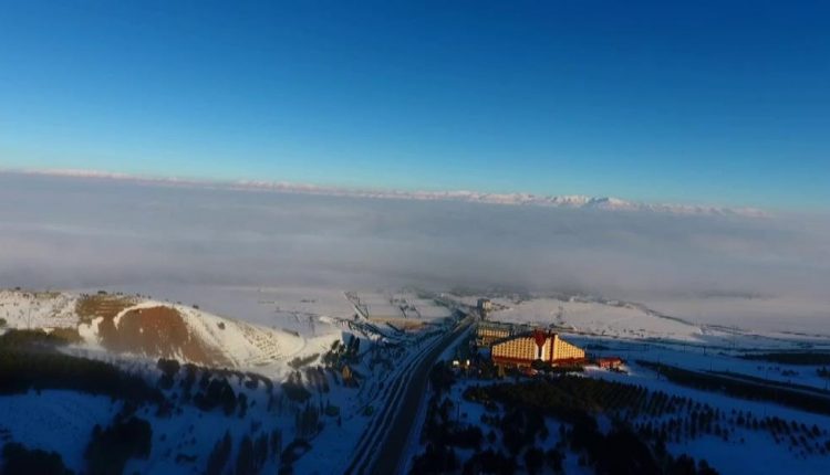 Erzurum’da sis kartpostallik görüntüler olusturdu